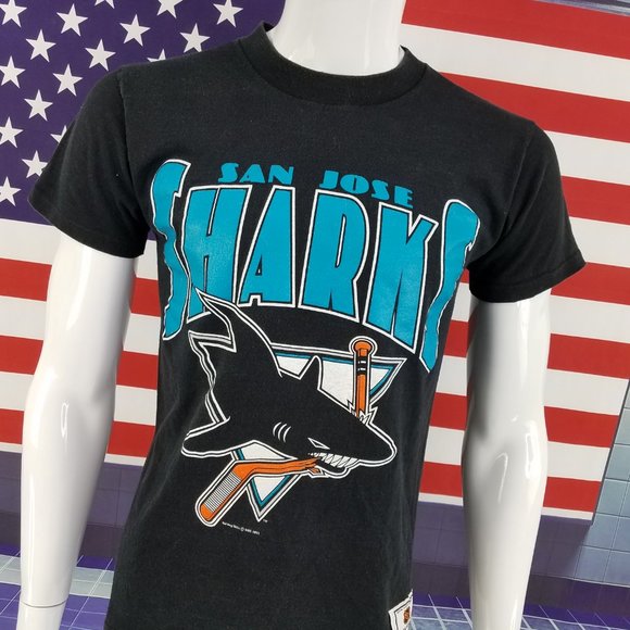 San Jose Sharks T-Shirt Vintage 1991 NHL Shirt - Picture 3 of 8